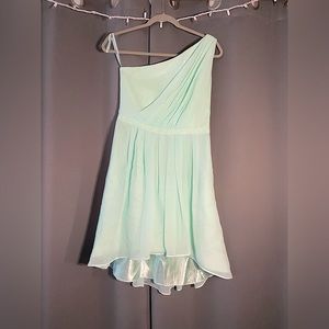 Weddington Way, size 8, mint green one shoulder dress.